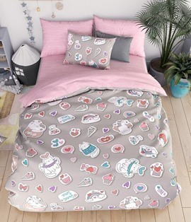 КПБ детский 1,5сп бязь Акварель <Пушистики>