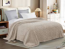 Плед однотонный жаккард Gammi Реноме, GAM-005 косичка бежевый 