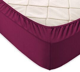 Простыня трикотажная на резинке 125гр борт 20 Текс-Дизайн<160*200, вишня 2 спальный>