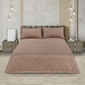 Покрывало ультрастеп Bellini с наволочками 50*70-2шт п/э Марианна, 44, светло-коричневый<44, 240*260, Евро-макси, светло-коричневый>