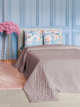 Покрывало стеганое велюровое ADRIA Decor Magic, GRANDE, LATTE<GRANDE, 240*260, Евро-макси, LATTE>