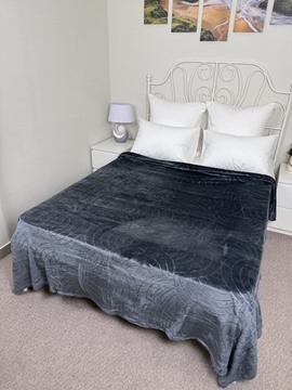 Плед однотонный жаккард Элит Реноме, 008 аура серый 